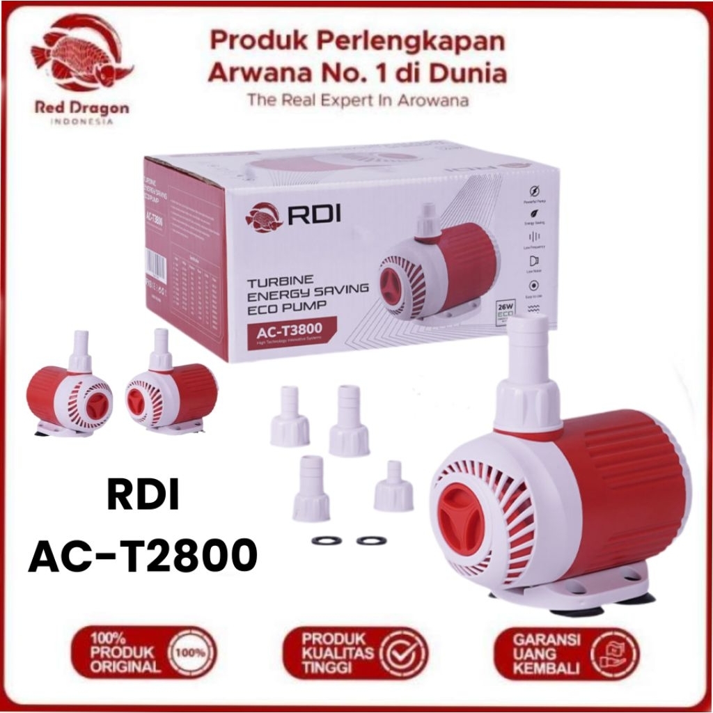 POMPA CELUP AIR AQUARIUM KOLAM RDI ACT-2800 MESIN CELUP TENAGA BESAR LOW WATT