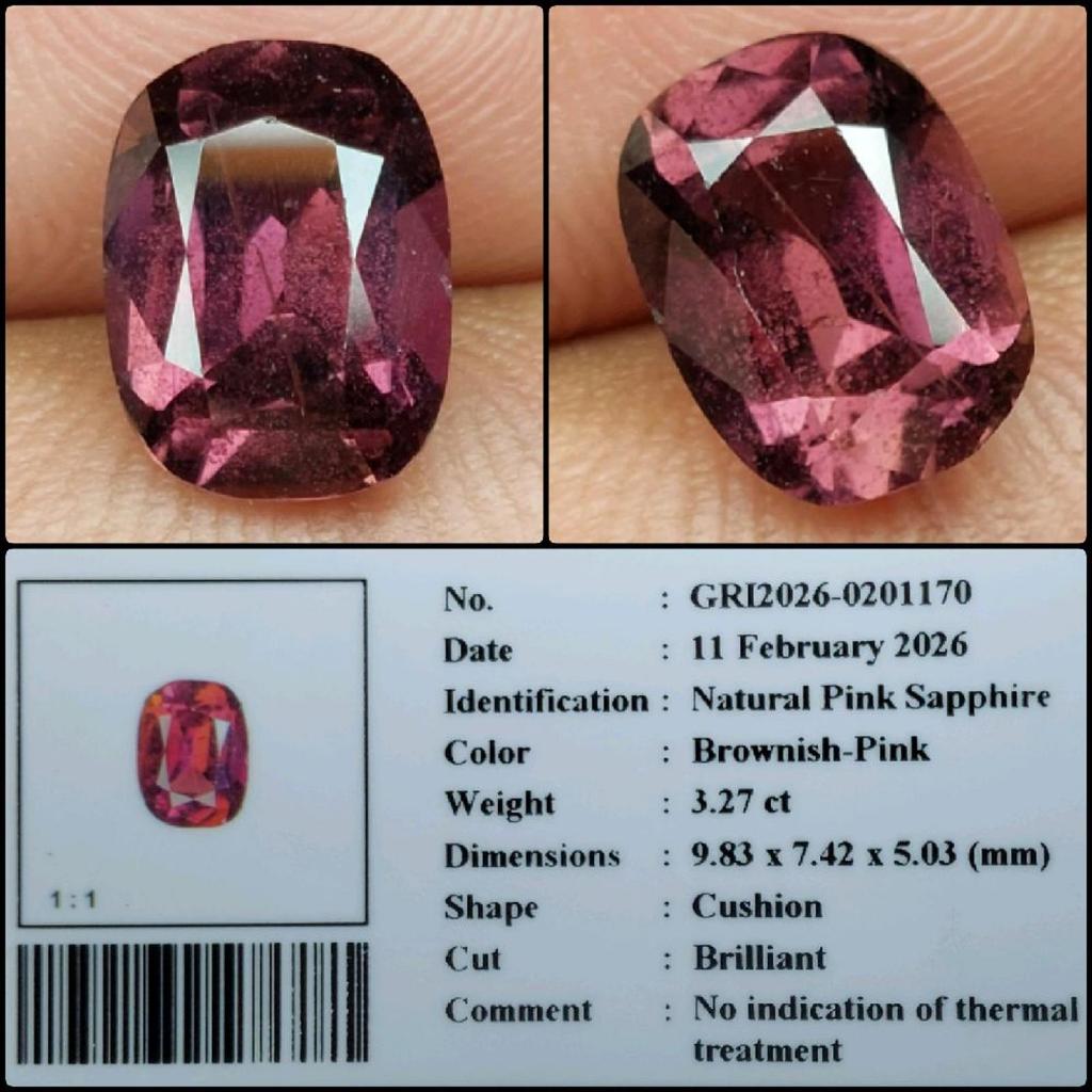 Natural Pink Sapphire No Heat Crystal Clean Gems Batu Permata Safir Merah Muda Asli