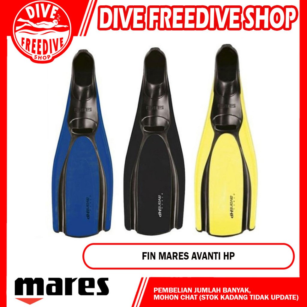 Fin Mares Avanti HP Fins Full Foot Kaki Katak Diving Selam Sepatu Selam Bi-fins Snorkeling Snorkling