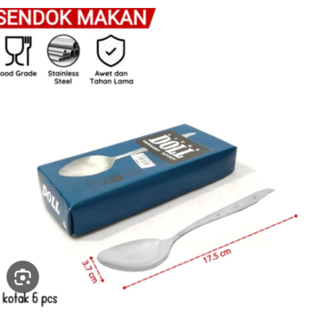 sendok makan super doll original 6 pcs