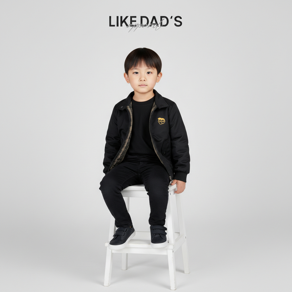 LIKE DADS Jaket Harrington Anak Laki Laki - Half