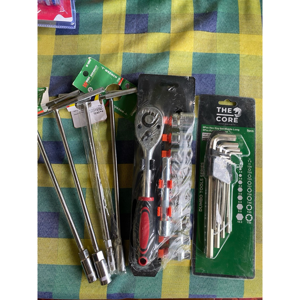 paket alat bengkel Kunci shok Kunci L kunci T