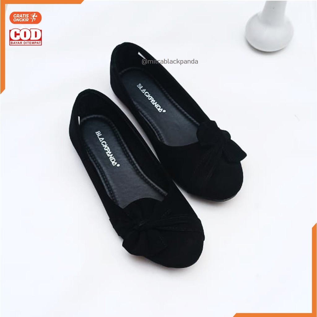 Blackpanda Flat Shoes - Sepatu Black Panda - Sepatu Wanita - Black Panda Kirey Black