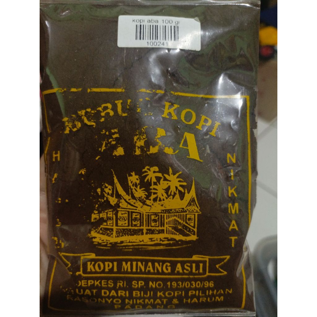 Kopi Bubuk ABA Kopi Minang Asli Padang 100gr