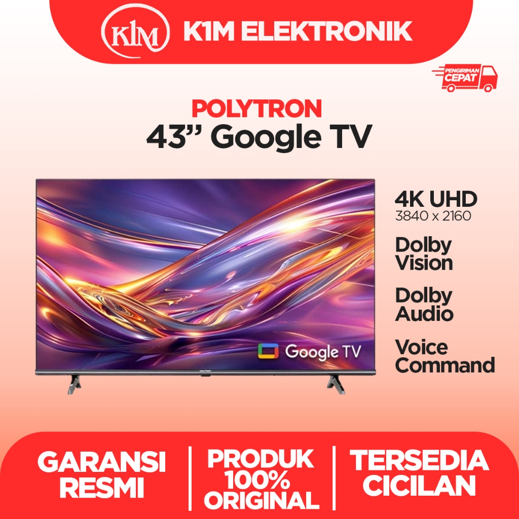 LED Polytron 43 inch Google Tv UHD 4K PLD-43UG3059