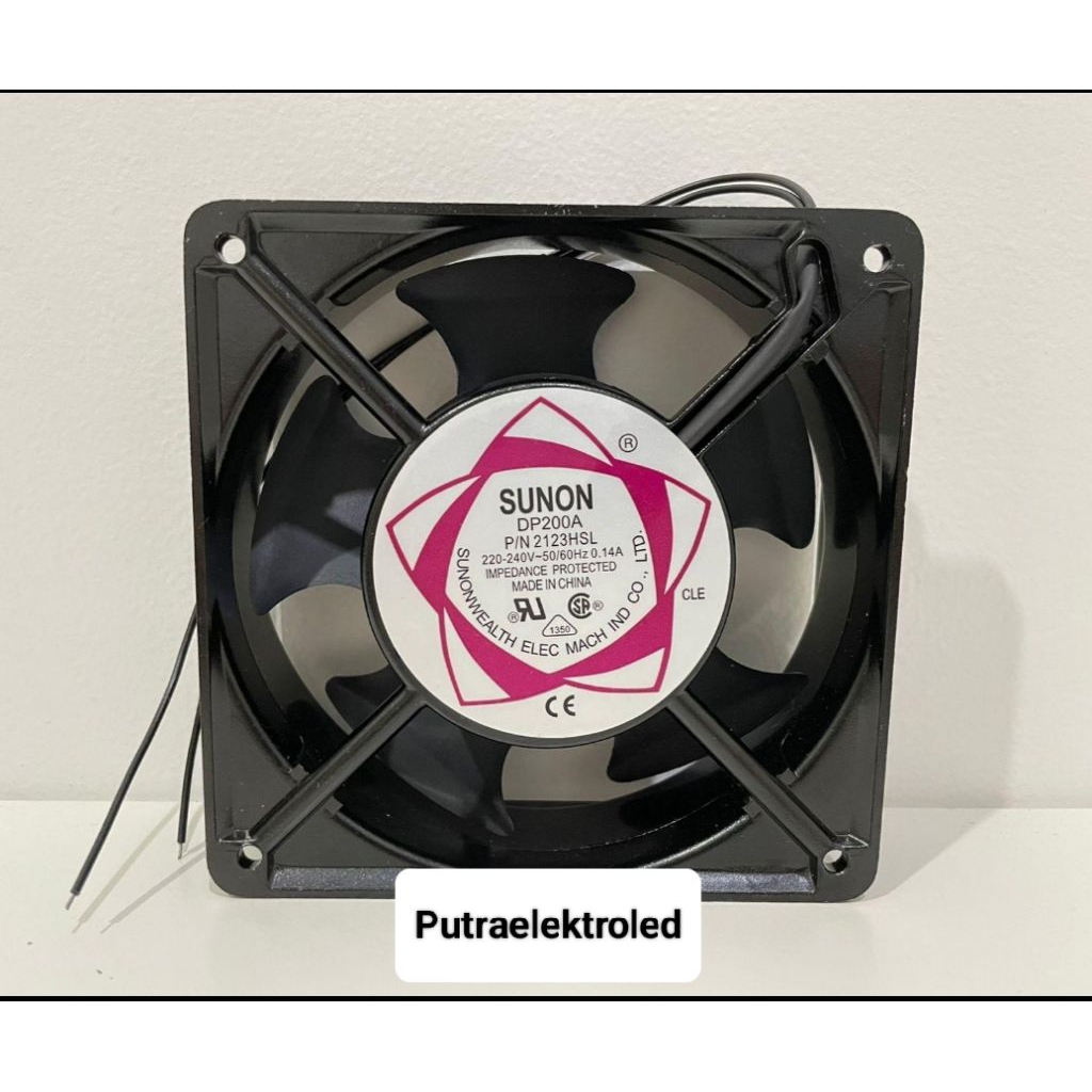 Kipas AC 220V 12x12 cm / Fan AC 220 Volt 12 cm tebal 3.8 cm Fan AC 220V - Kipas AC 12cm Sunon