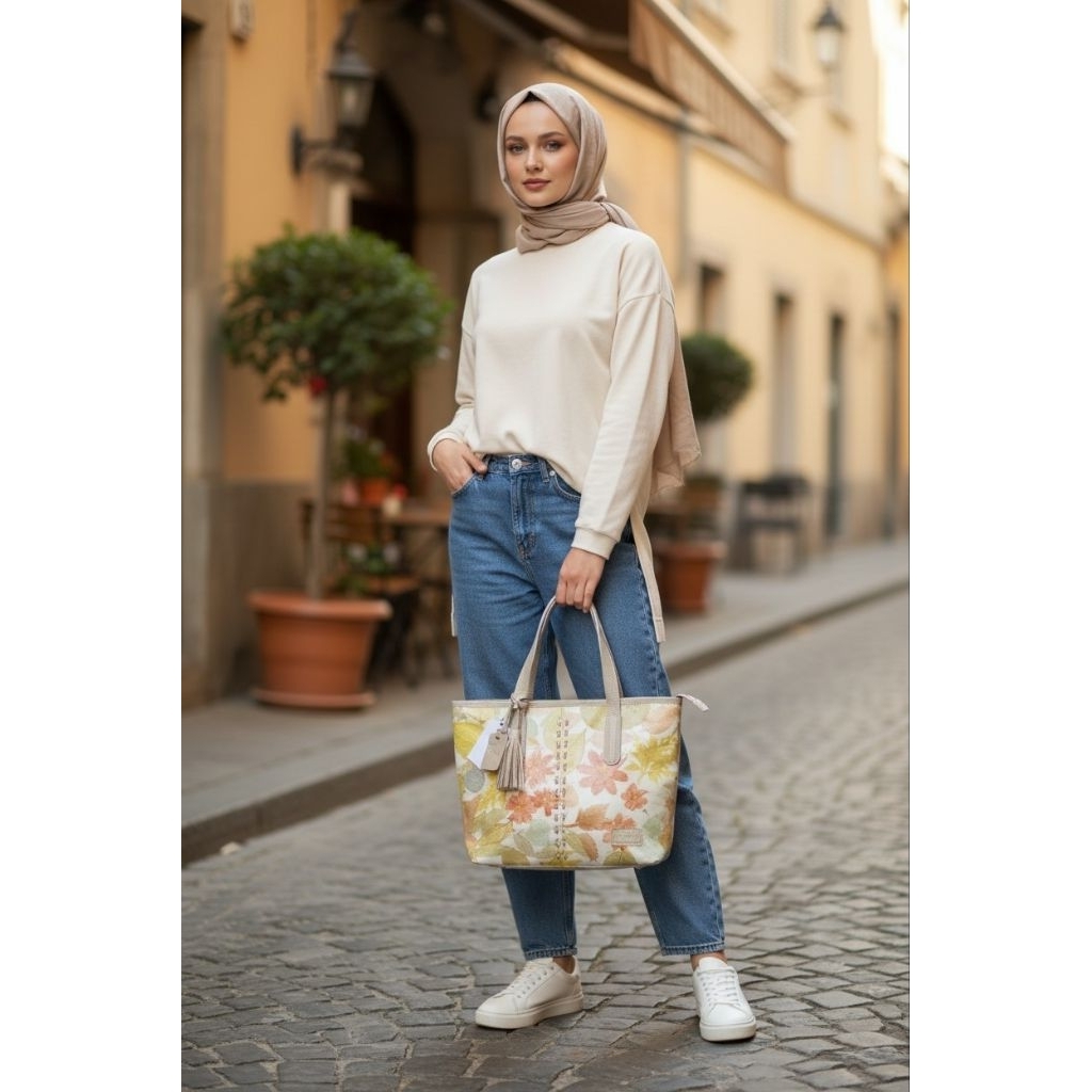 TOTE BAG WANITA KULIT ECOPRINT ANANTIO