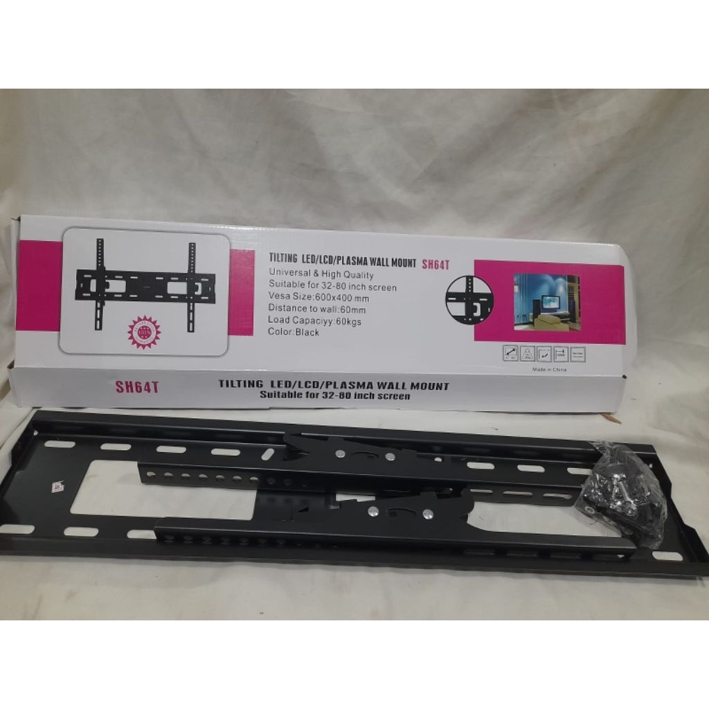 braket tv sh64t  universal & high quality kapasitas 60 kgvesa size 600 x 400 mmukuran 32 - 80 inchi 