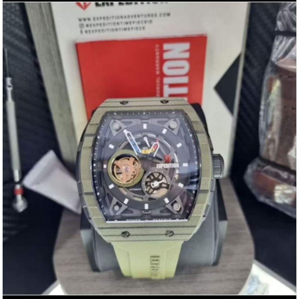 Jam Tangan Pria Expedition Carbon Titanium 6782 E6782 Limited Edition Original Garansi Resmi