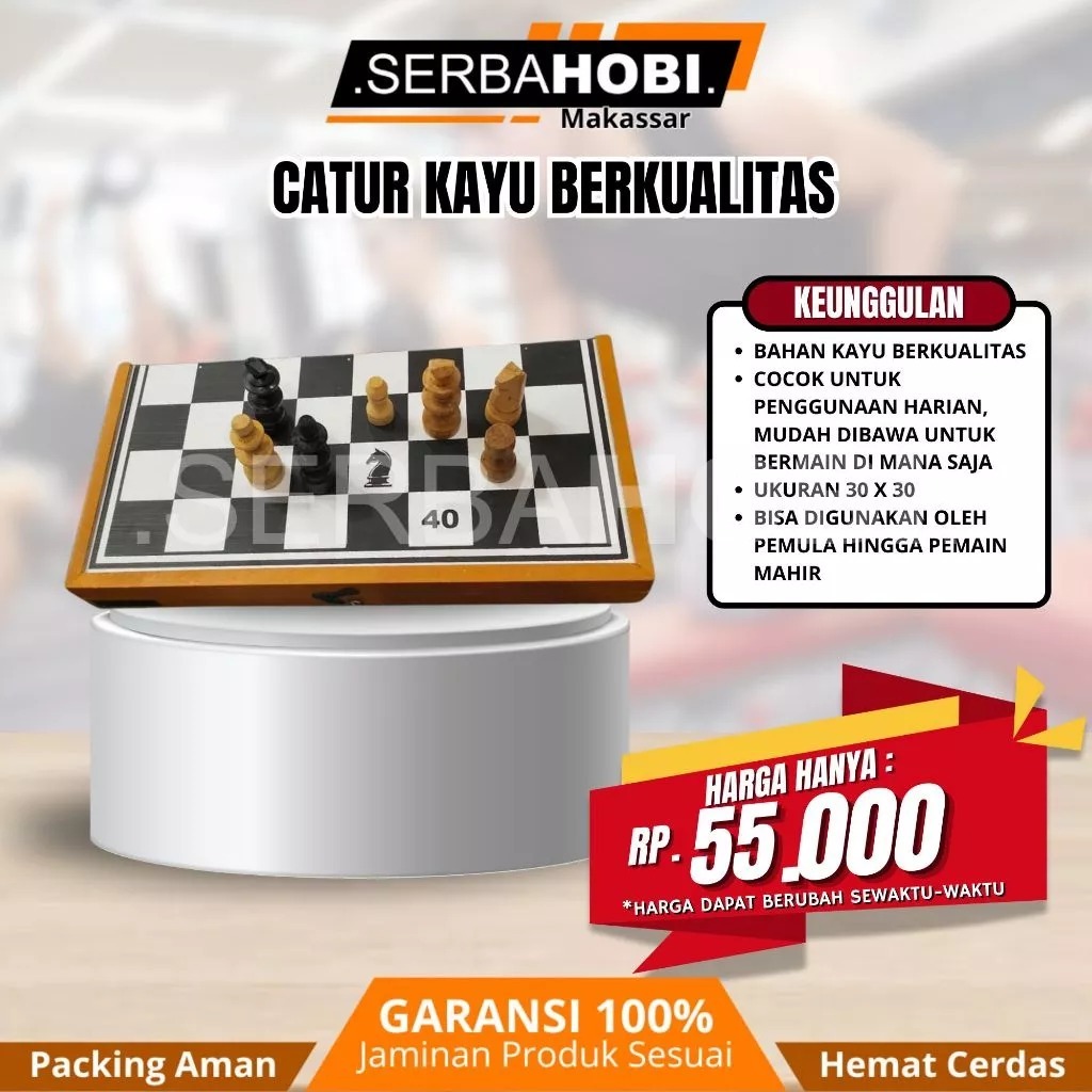 Permainan Papan Catur Chess Kayu / Catur Papan Kayu berkualitas termurah