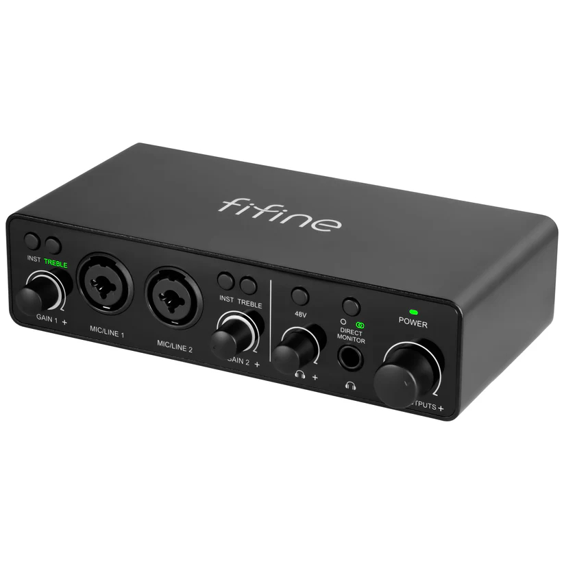 [Ready Stock] FIFINE AMPLI3 | AMPLI-3 | AMPLI 3 Audio Interface USB – XLR Mic, Gitar, 48V Phantom Po
