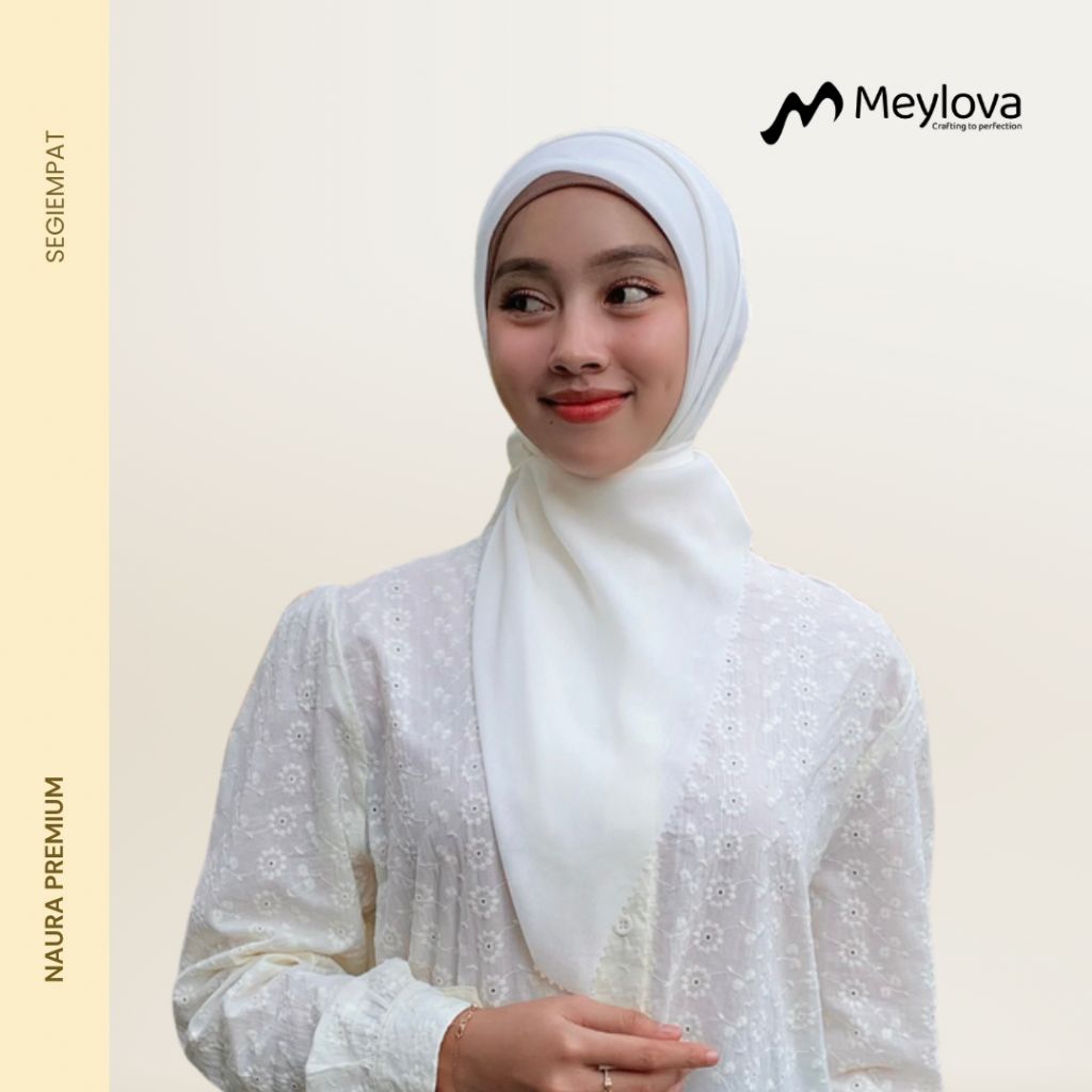 Segi Empat Naura By MEYLOVA | Segi Empat Polos | Voal Premium | Hijab Ringan | Hijab Trendy | Hijab 