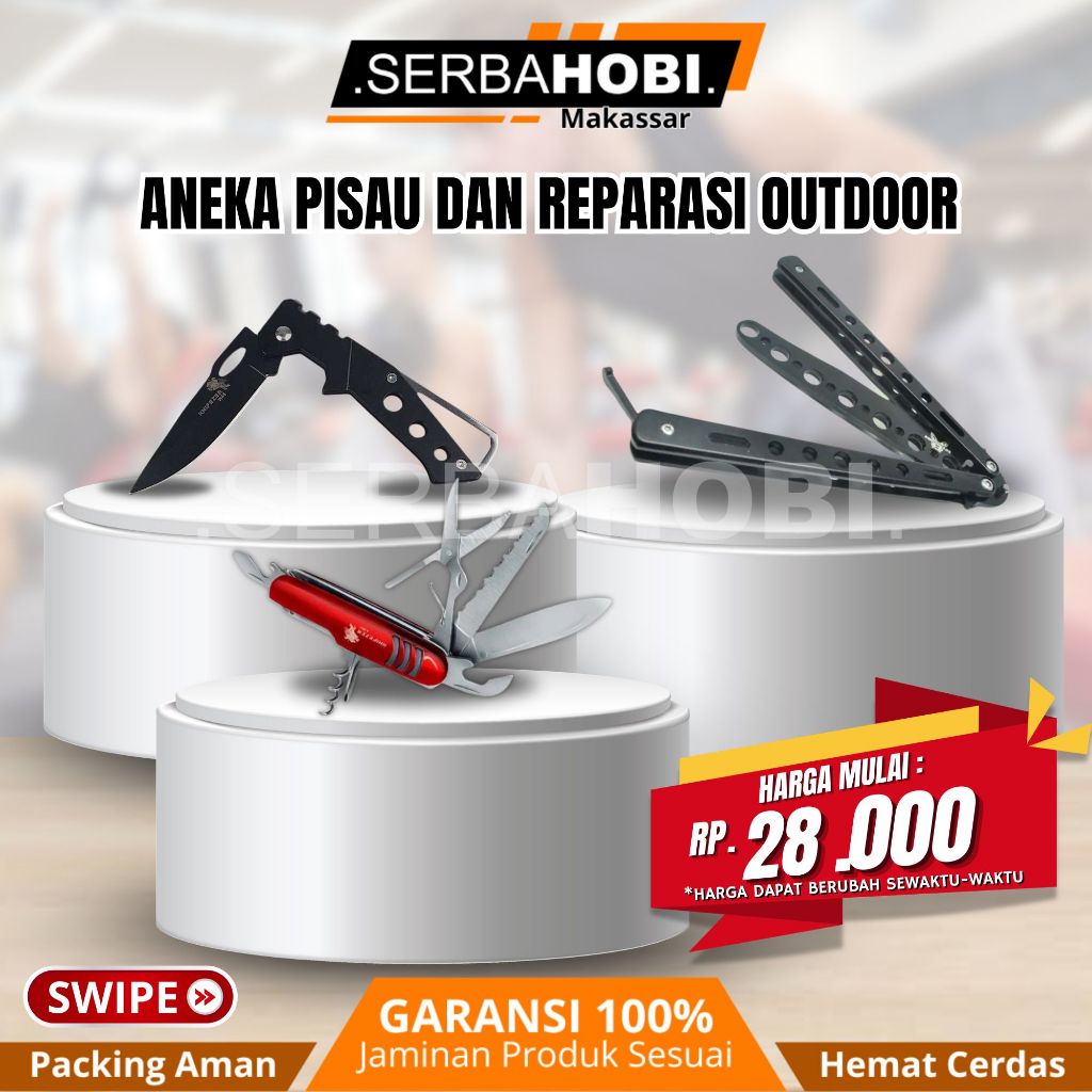 Pisau Lipat Multifungsi / Tool Kit Outdoor / Multitools 15 in 1 / Peralatan Outdoor & Survival