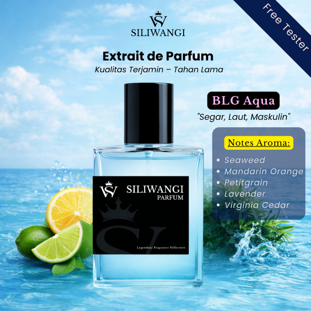 [BLGR Aqua ] Parfum Pria Wangi Tahan Lama ukuran 30 ml Inspired  By Siliwangi Parfum