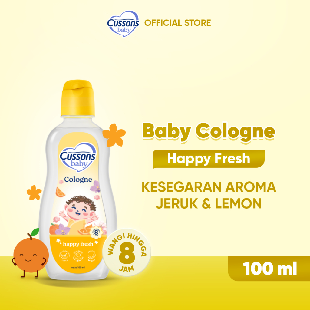 Cussons Baby Cologne Happy Fresh - Minyak Wangi Bayi 100ml