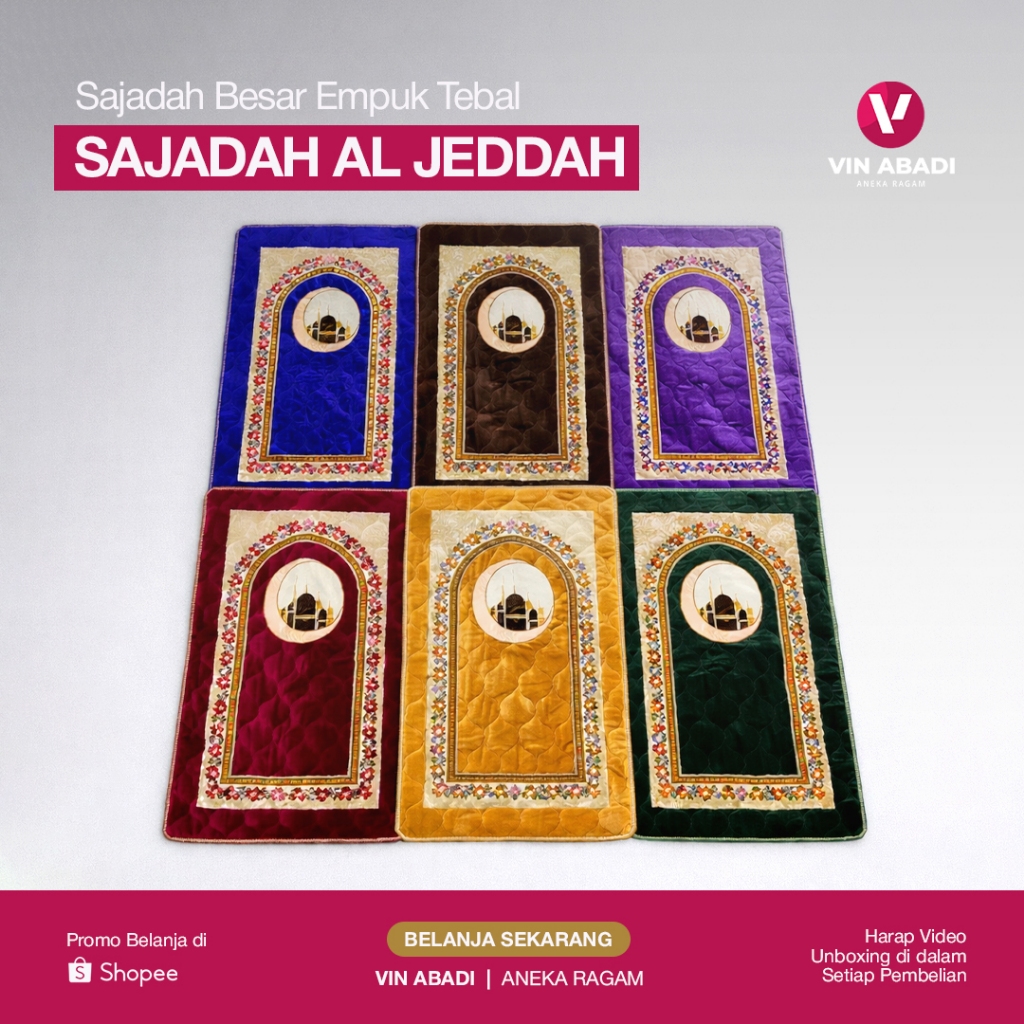 Sajadah Besar / Al Jeddah / Imam / Empuk / Tebal / Bulu / Bagus / Murah