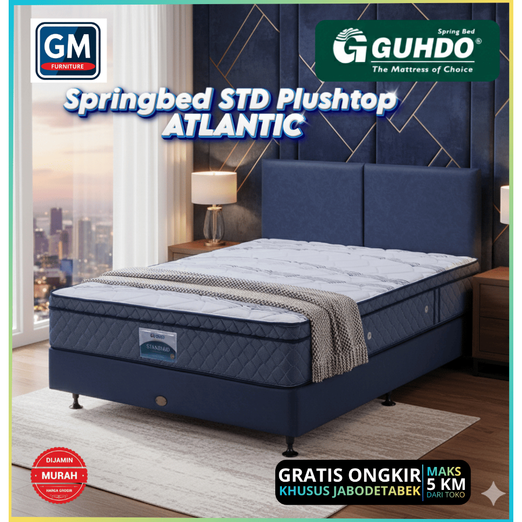 Guhdo SET Springbed STD PLUSHTOP - 120x200 - Fullset Atlantic Style