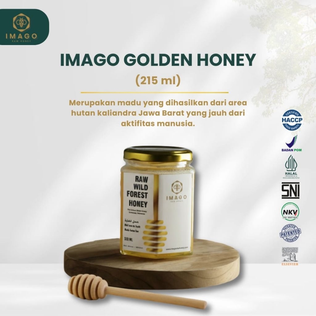 Imago Golden Honey 215 ML - Madu Hutan Murni/ Madu Asli/ Murni/ Madu Kesehatan/ Madu Kental/ Madu Pr
