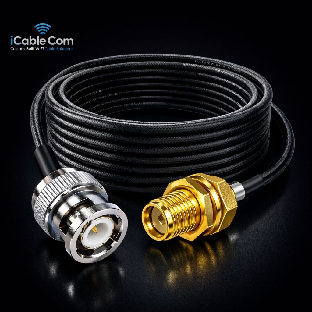 Kabel Pigtail Jumper BNC Male to SMA Female RG58 50 Ohm 5/10/15/20M - Kabel Antena Modem, HT & Alat 