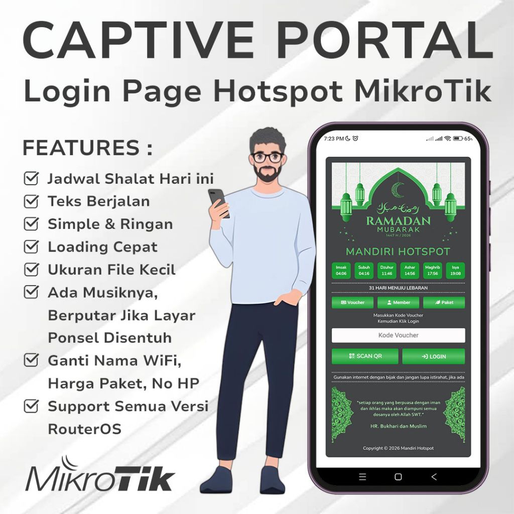 Tema Ramadhan V1 - Template Login Page Hotspot Mikrotik Premium