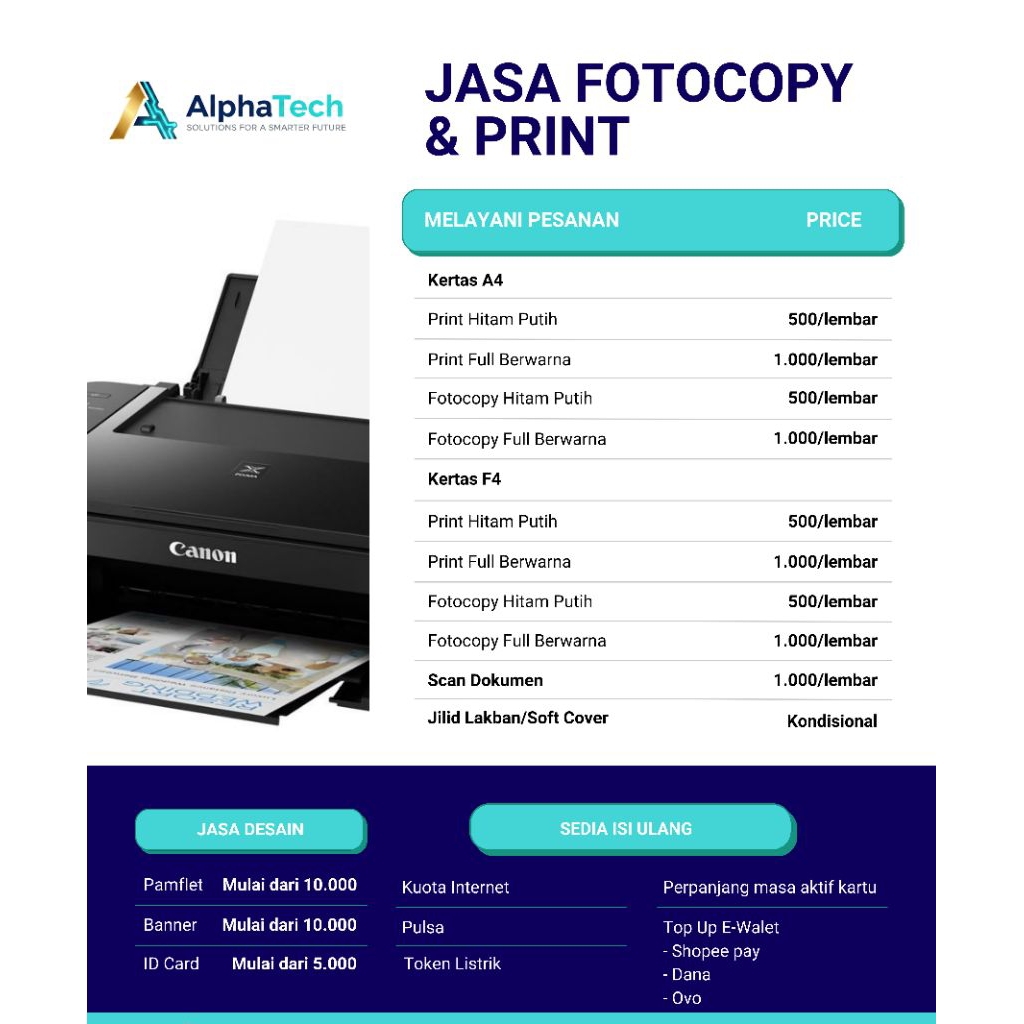 Jasa Desain Pamflet/Banner/Stiker dll