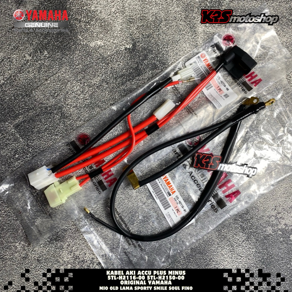 KABEL AKI ACCU PLUS MINUS MIN/MINUS/MASA YAMAHA MIO SPORTY SMILE SOUL FINO 5TL-H2116-00 5TL-H2150-00