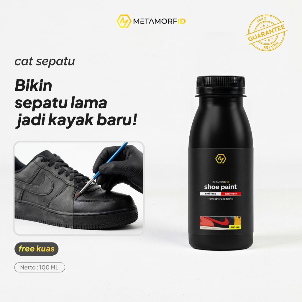 Metamorfid Cat Sepatu Kanvas / Kulit Permanen 100ml
