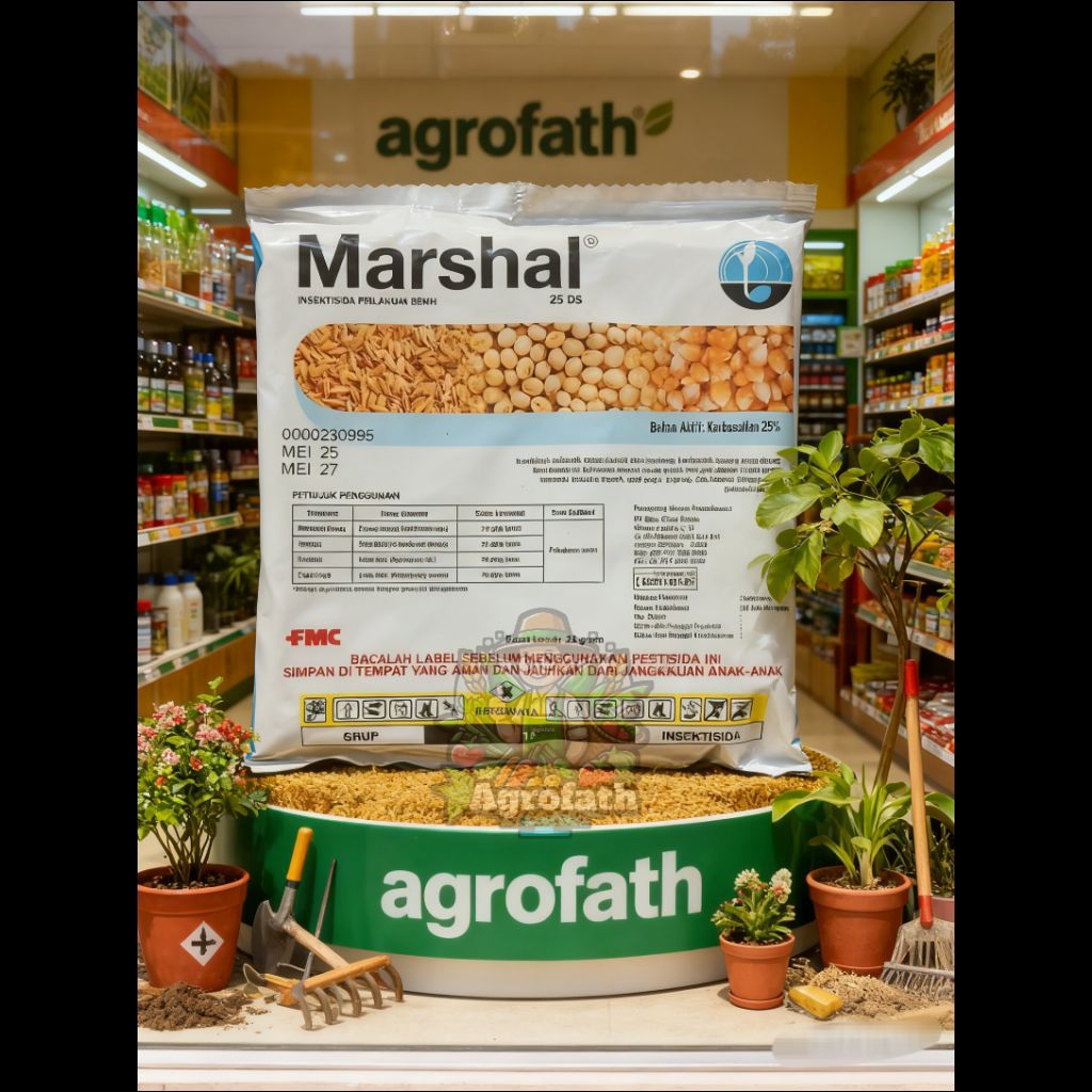 Insektisida Marshal 25DS 25gr - Sistemik, Kontak dan Lambung, Bubuk Merah Muda