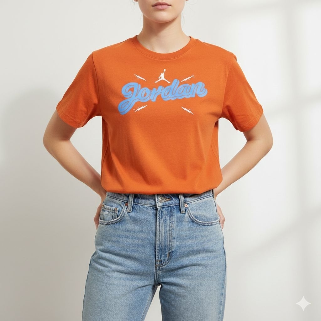 [PRELOVED] ORIGINAL KAOS L UNISEX JORDAN ORANGE