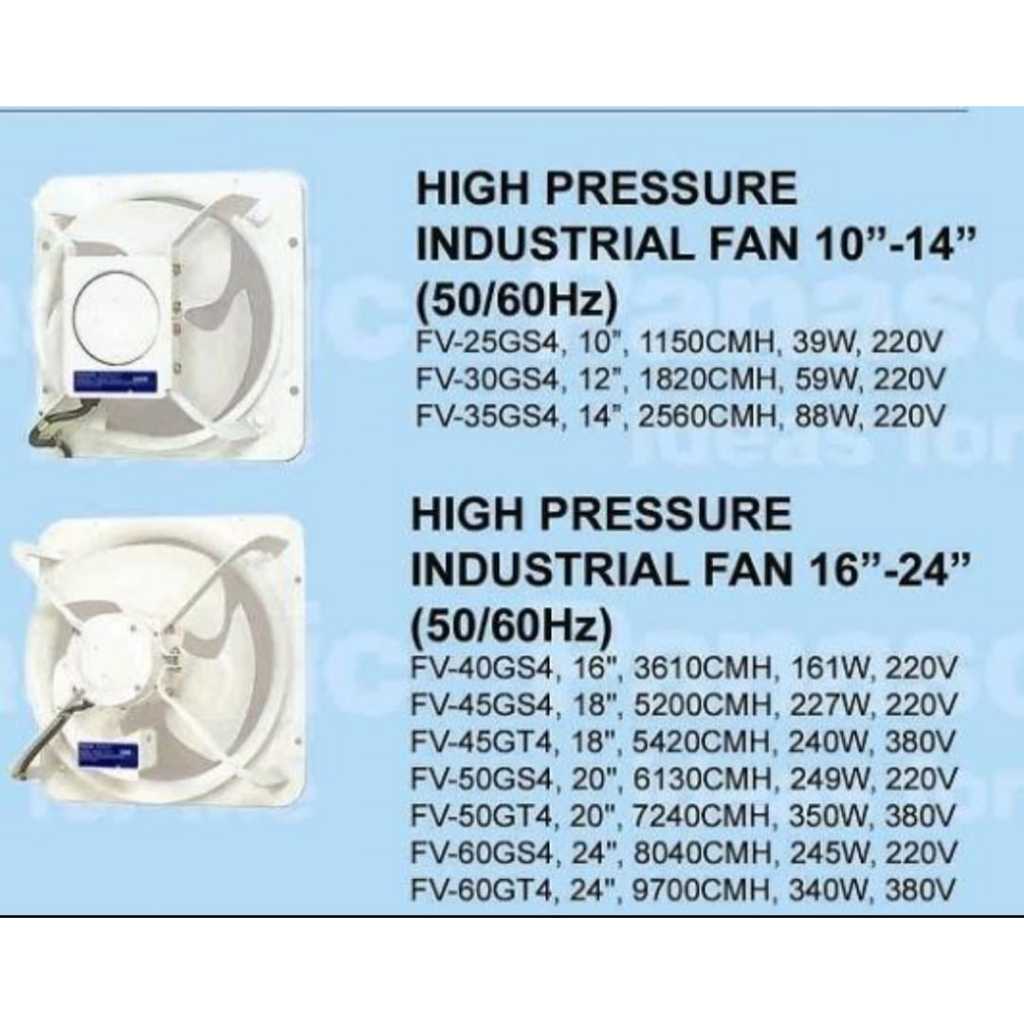 Exhaust Fan Industrial Panasonic 10 inch FV25GS4