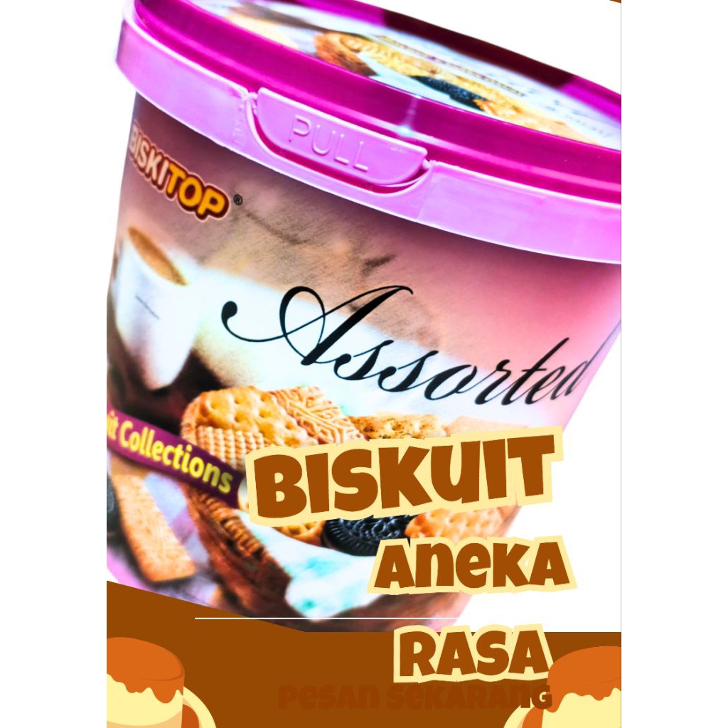 Biskitop Biskuit Aneka Rasa 1 Ember 400 gram