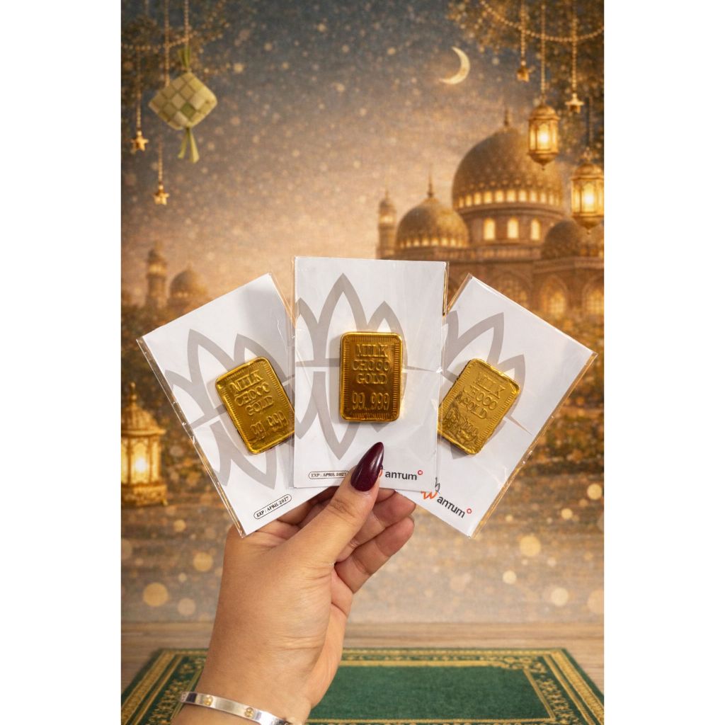 Saelaris_ (Isi 7Pcs) Mini Gift Cokelat Mas Antum Souvenir Lebaran Unik Bentuk Gold Viral Dan Lucu
