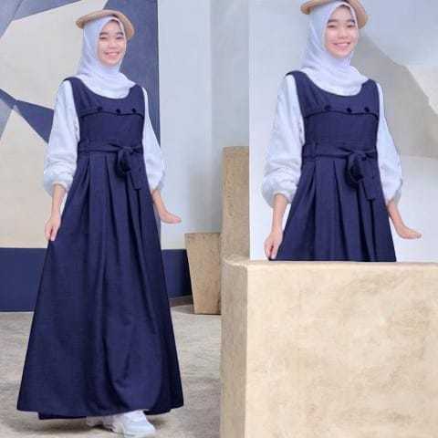 Dress Anak Perempuan Remaja Sania Modis Simpel Usia 10-17th Baju Anak  Outfit Lebaran Terbaru Adem &