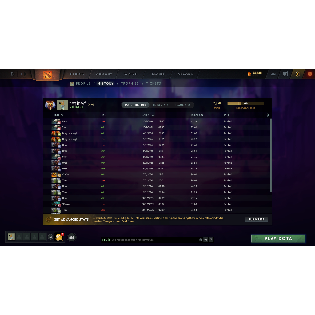 ID Dota 2 Immo MMR 7300+First Email (Arcana 3)