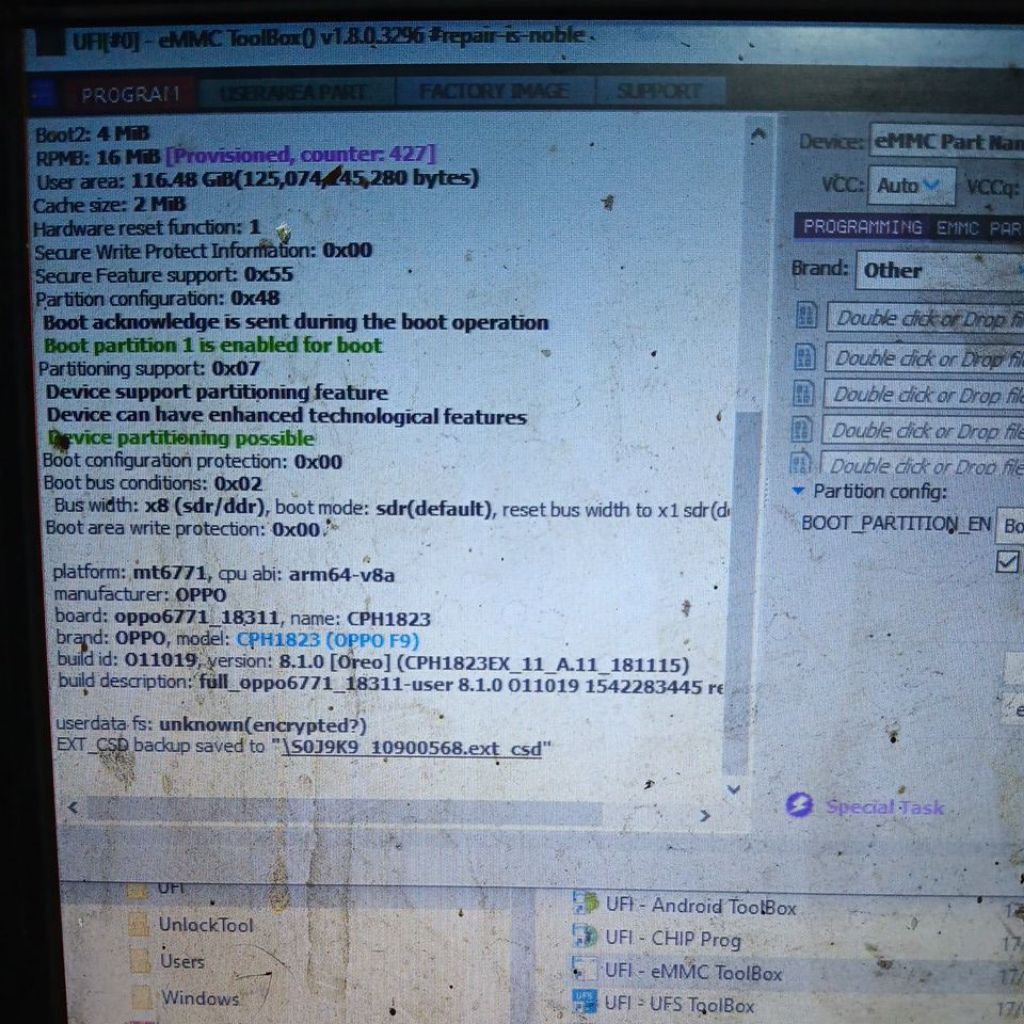 emmc micron jz103 bga 254 (128)