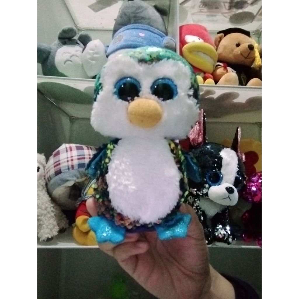 boneka owl burung hantu brand TY mata gliter.mata belo.mabel sequin usap