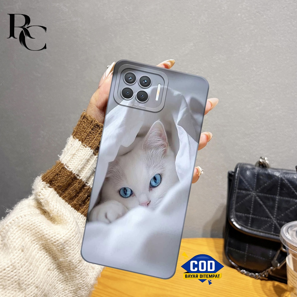 Case Oppo Reno 4F Fashion Motif Kucing Oppo Reno 4F Sofcase Oppo Reno 4F Casing Oppo Reno 4F Kesing 