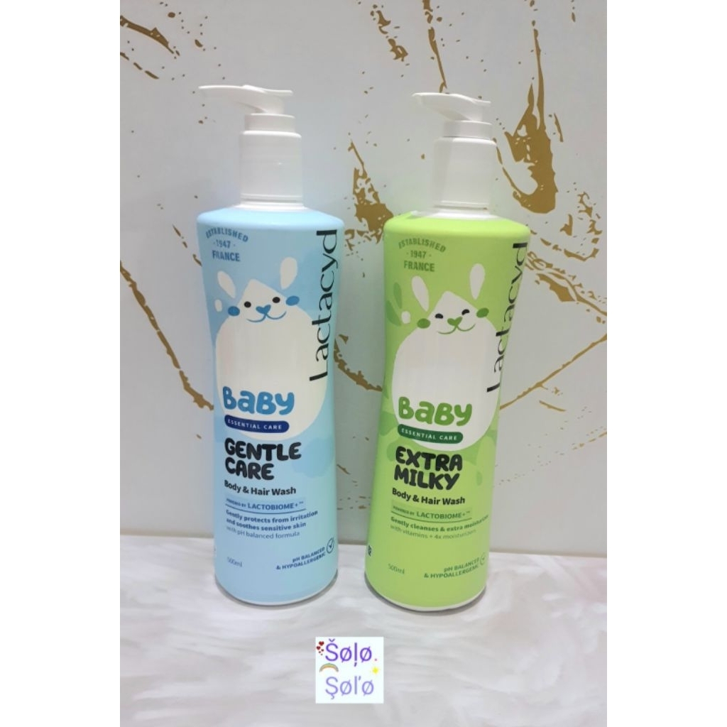 Lactacyd Baby Gentle Care 500 ML & Lactacyd Extra Milky 500ML ( 10 pcs )