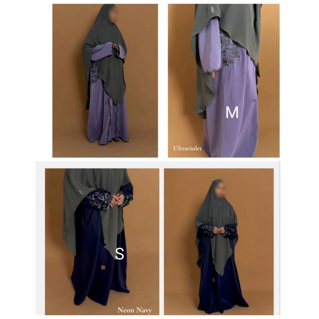 MARYAM ABAYA NEON NAVY KHAIRA ULTRAVIOLET BY AAFIYA ABAYA
