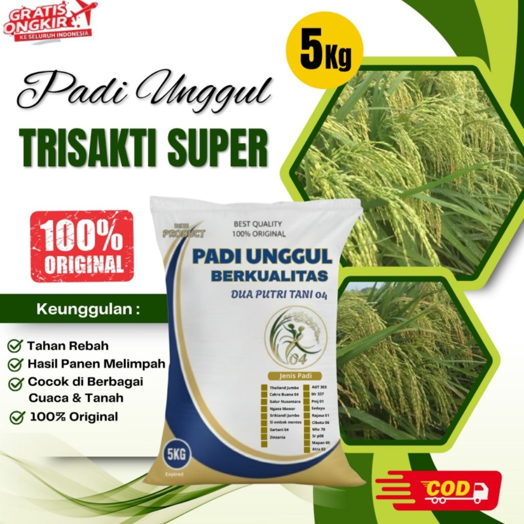 benih padi unggul trisakti 5kg