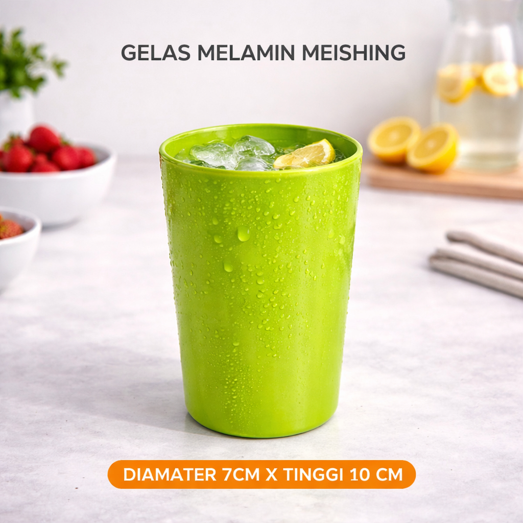 GELAS TINGGI MELAMIN MEISHING 300 ML GELAS TEH KOPI CANGKIR GELAS MURAH  FOOD GRADE TAHAN PANAS