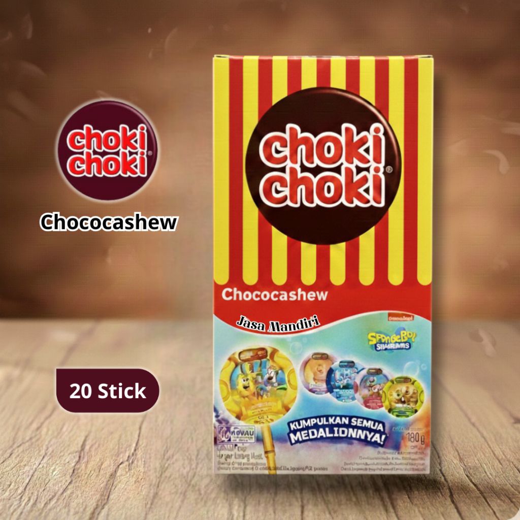 Choki Choki Coklat Pasta Chococashew (20 stick)