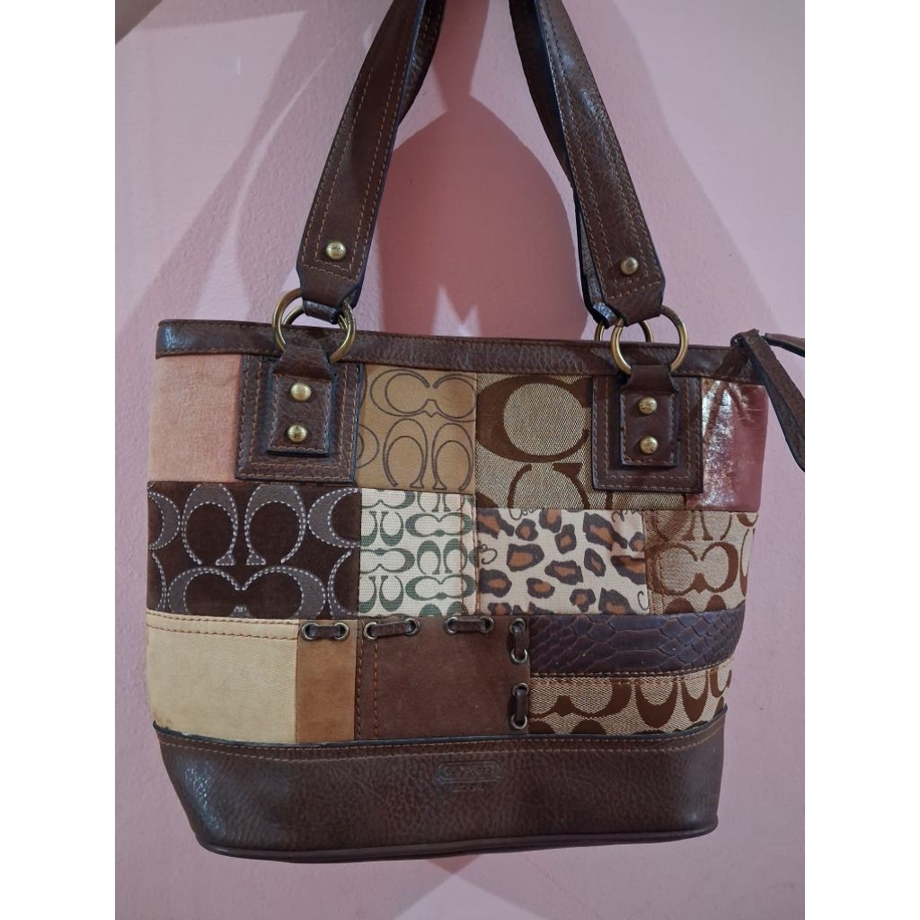 coach patchwork vintage totebag