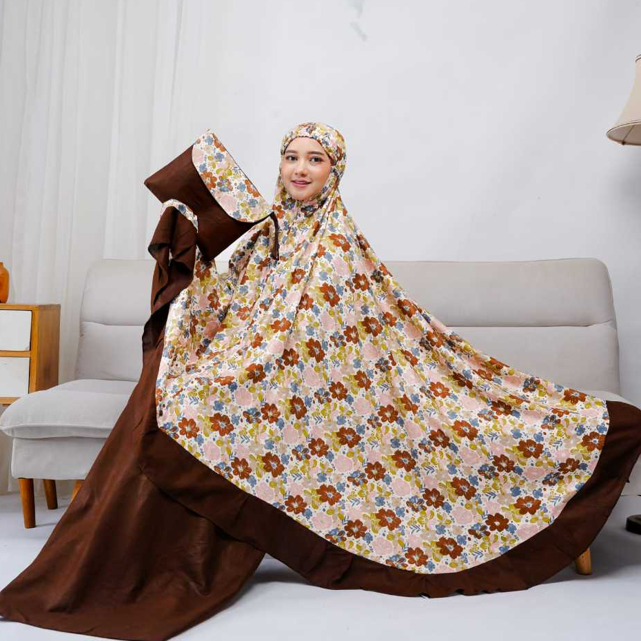 MUKENA DEWASA MOTIF ALUNA BAHAN RAYON / MUKENA JUMBO HARI RAYA