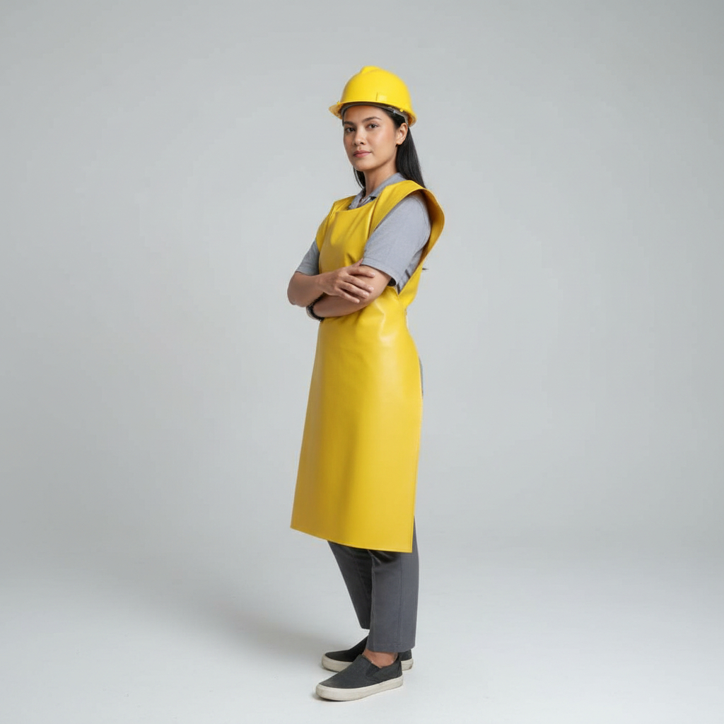 Apron Waterproof Medis K3 Multifungsi Tindakan Ponco ECO PVC Anti Air Apron Kerja Pabrik Perkebunan