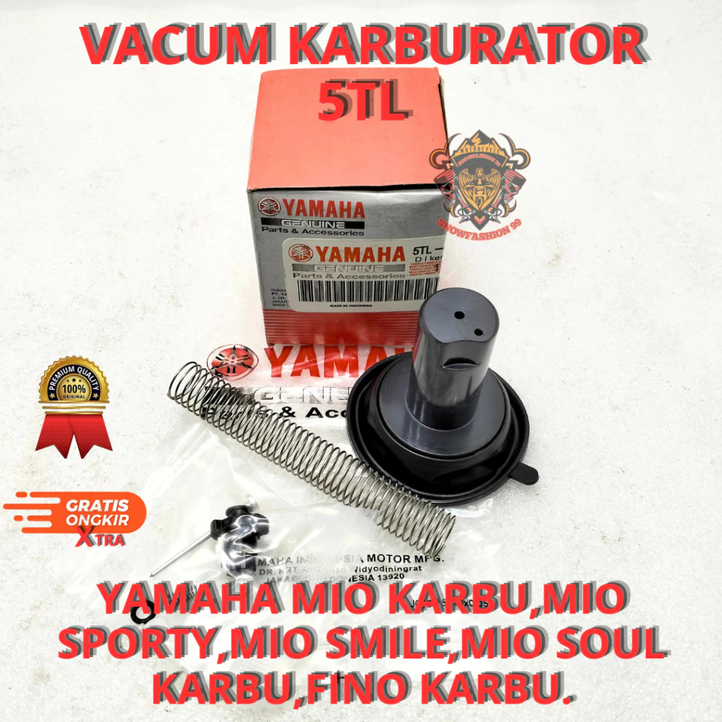 Ah- VACUM KARBURATOR MIO 5TL VAKUM KARBU MIO SPORTY ,MIO SMILE ,MIO SOUL KARBU ,FINO KARBU ASLI ORIG