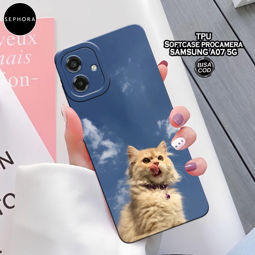 Case Samsung A07 5G 2026 Terbaru - Fashion Case Kucing  - Softcase Samsung A07 5G 2026 - Case Pro Ca