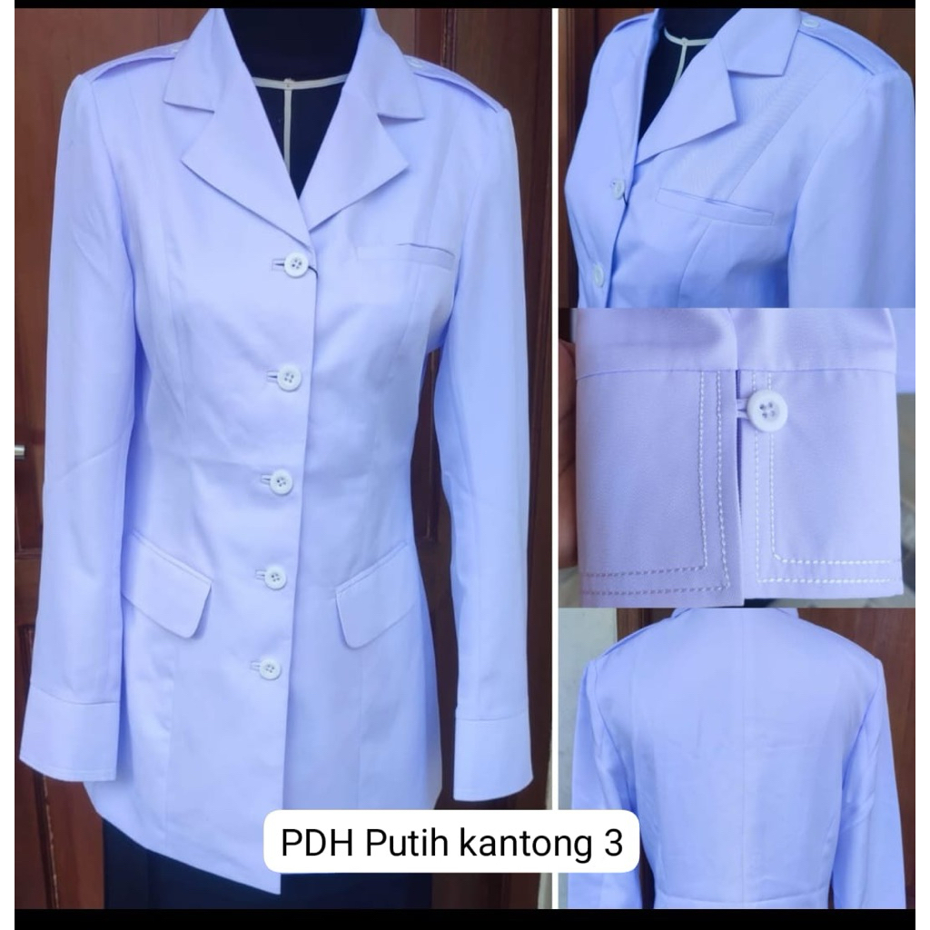 Seragam PPPK Putih  Polos ,PDH putih,Seragam Guru