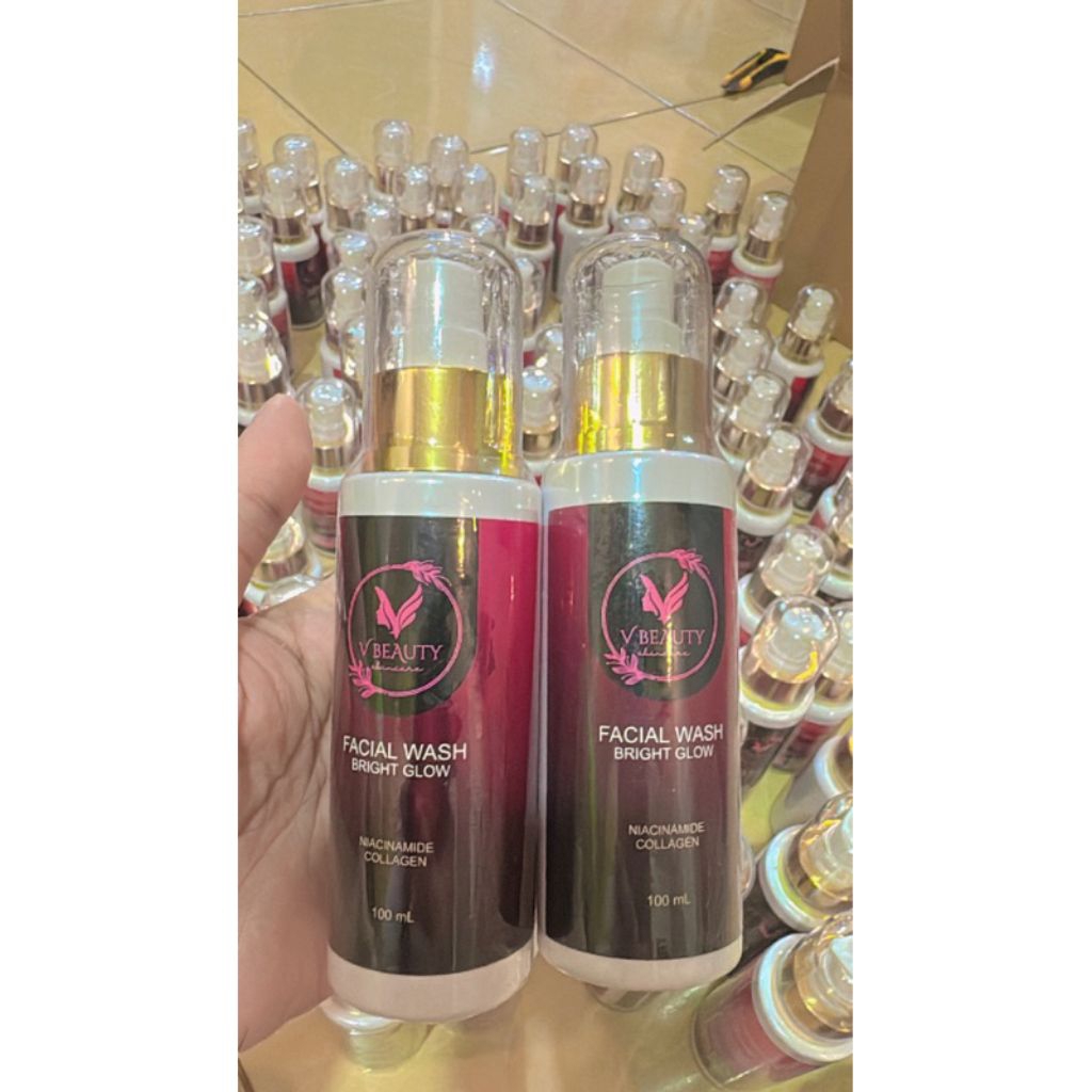 FACIAL WASH V BEAUTY BRIGHT GLOW * sabun muka v beauty BPOM