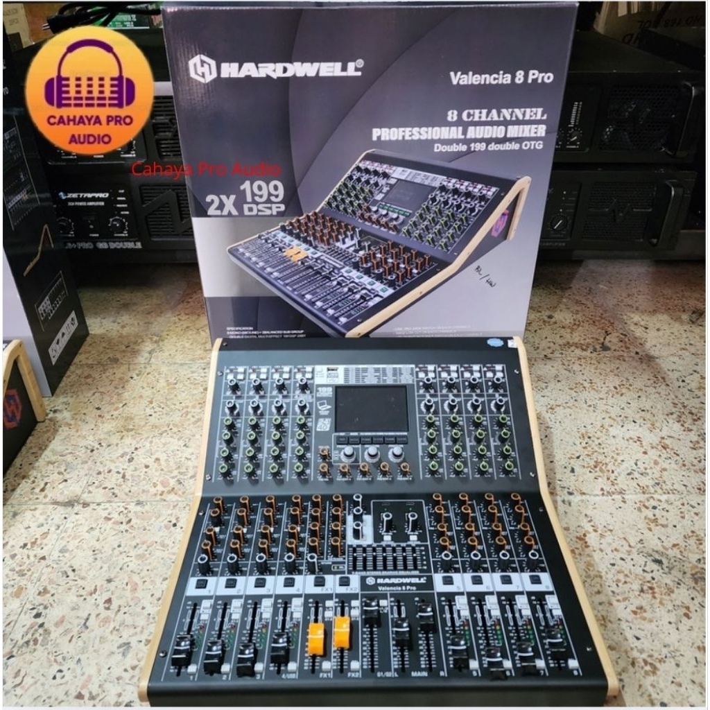 Mixer Hardwell Valencia 8 Pro Original 8 Channel Double Effect 199 DSP Edit A & B